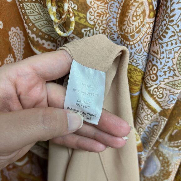 House Of Harlow Womens Chiffon Boho Mini Dress Size Small Floral Paisley Ruffle - Picture 7 of 9